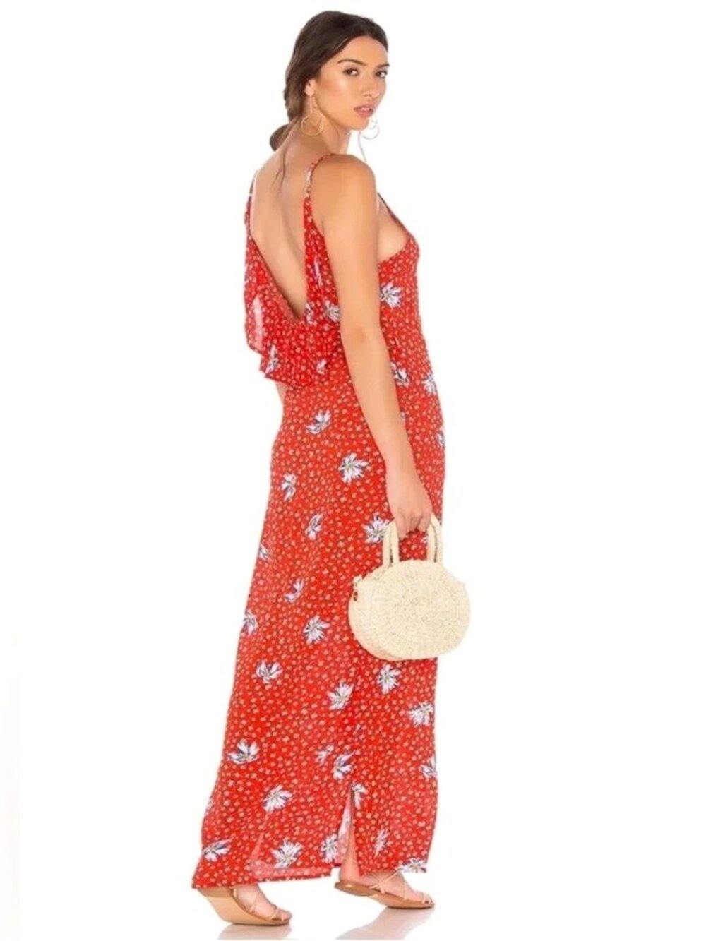 BEACH RIOT Mila Maxi Dress XS NWOT Cutout Vacation